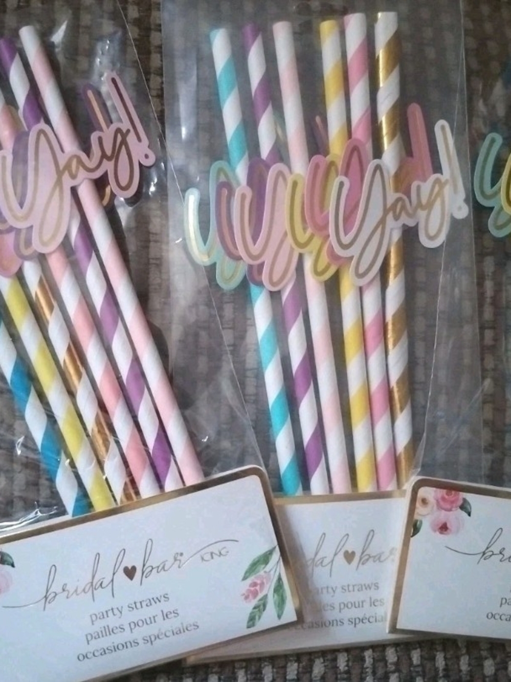 Bridal Bar Pastel Party Straws - Multicolor (Pack)